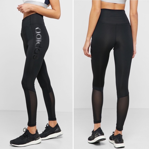 adidas Pants - BNWT Adidas Leggings w/logo and mesh details